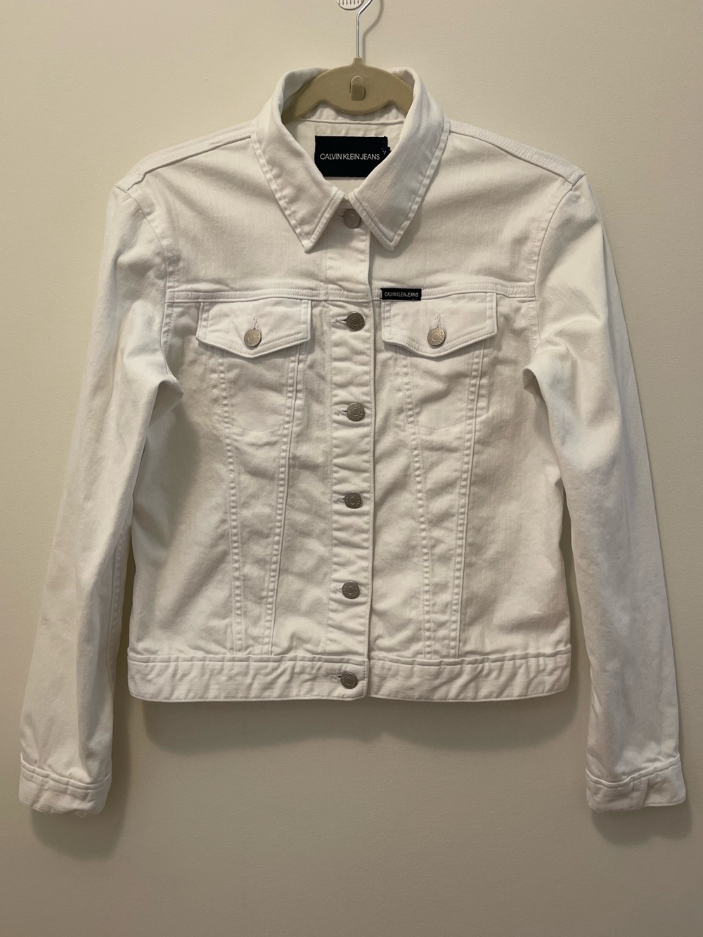 Calvin Klein Jeans White Denim Jacket - Women's